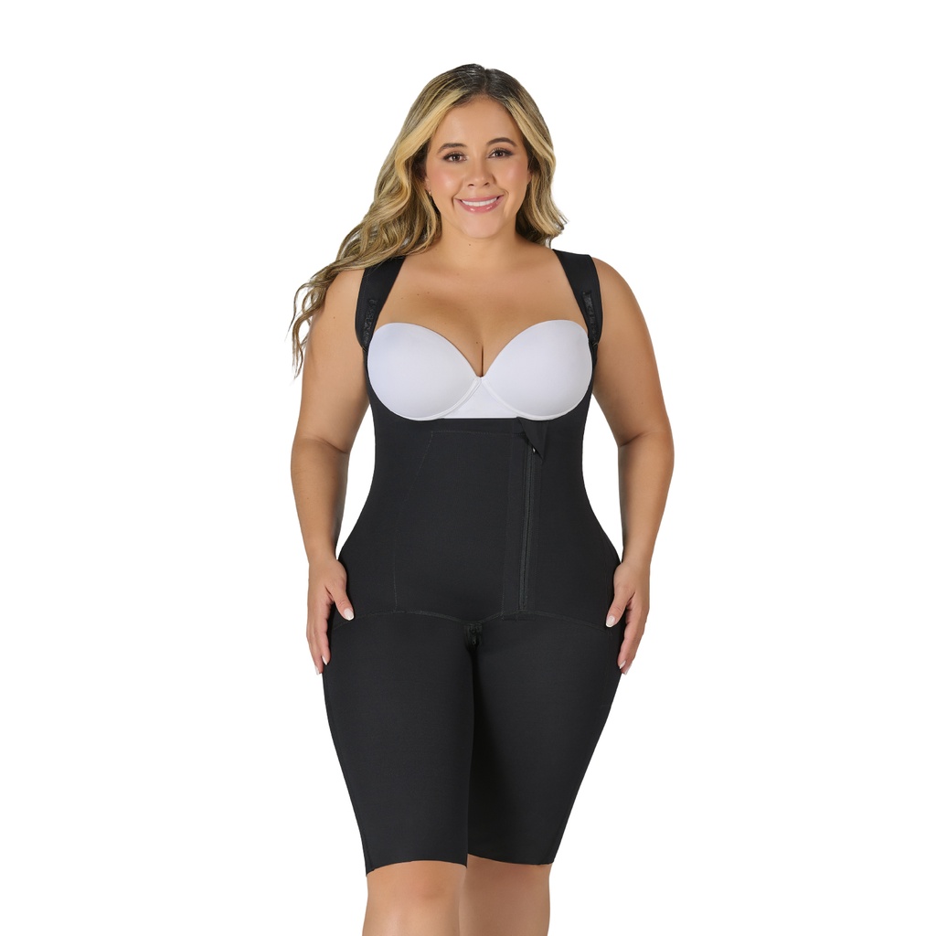 FAJA LARGA FLEXY ULTRA COMODA NEGRA CON CIERRE LATERAL MYD 